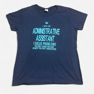 Gildan dark blue administrative XL size T shirt #gildan #administrative #shirt